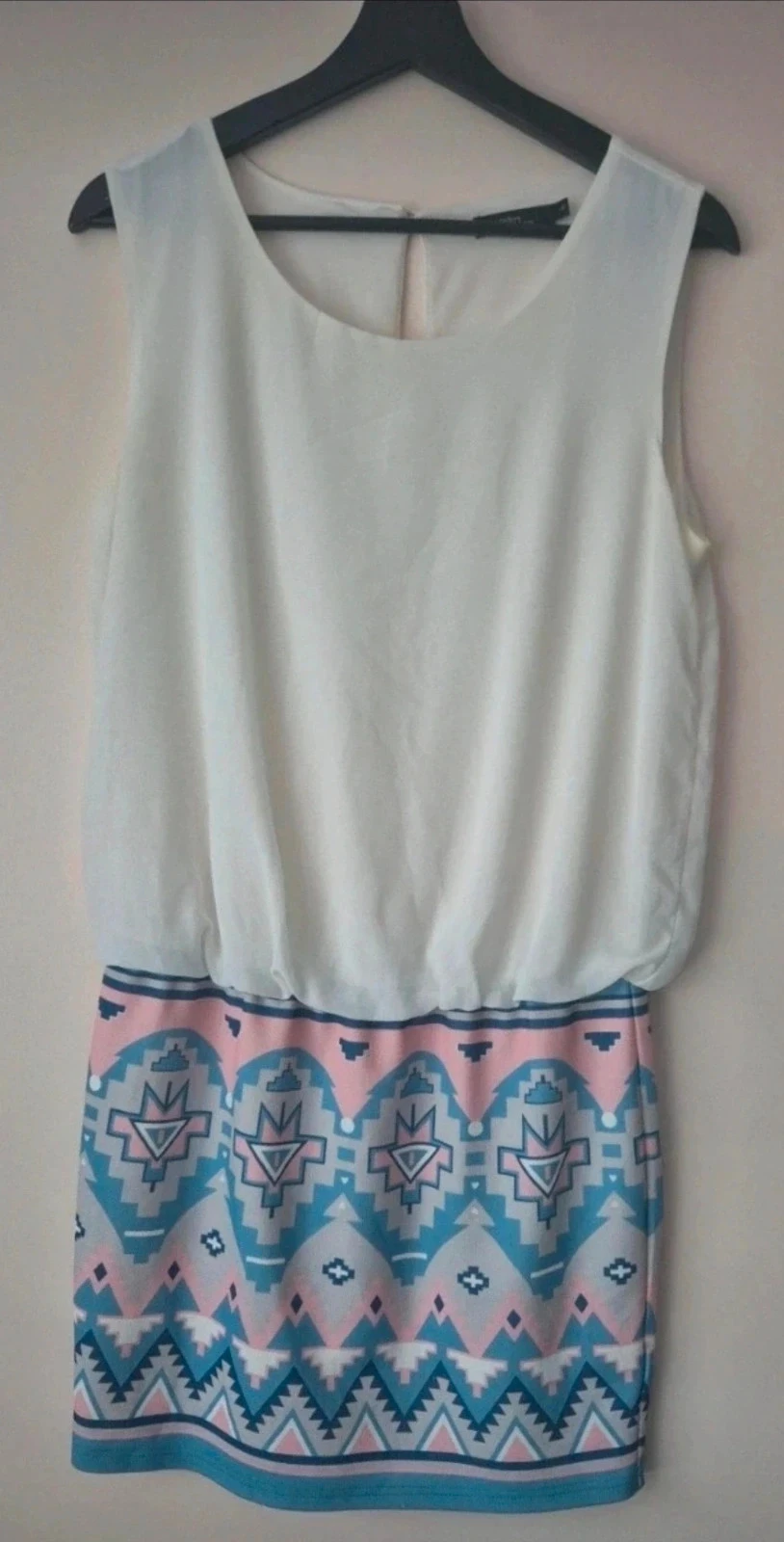 Unika Paris jurk wit met print maat L